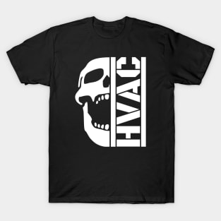 HVAC skull white T-Shirt